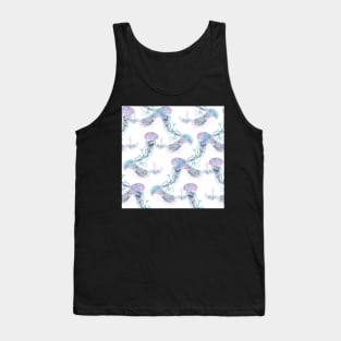 Criss Cross Jellysauce Gelatinous White Tank Top